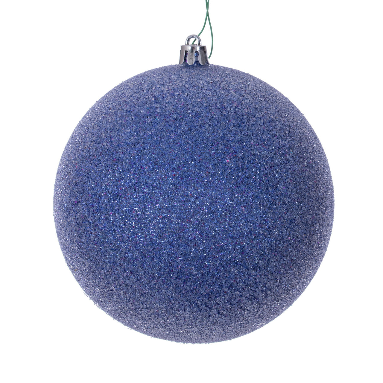10" Midnight Blue Iced Ball Ornament