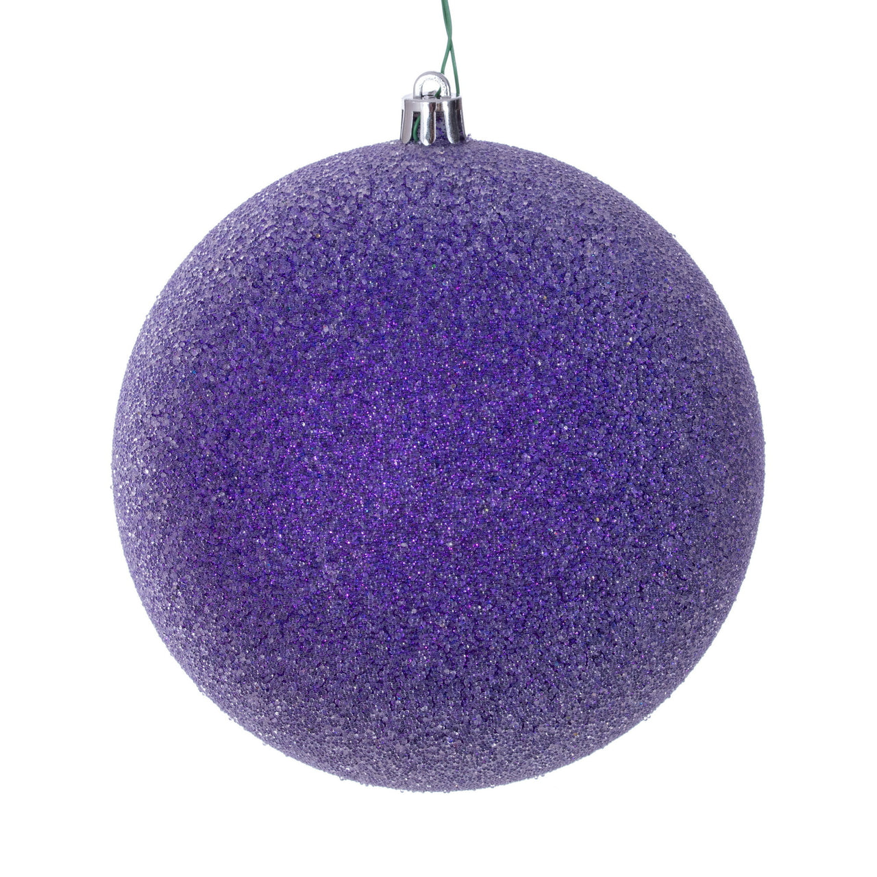 4.75" Purple Iced Ball Ornament