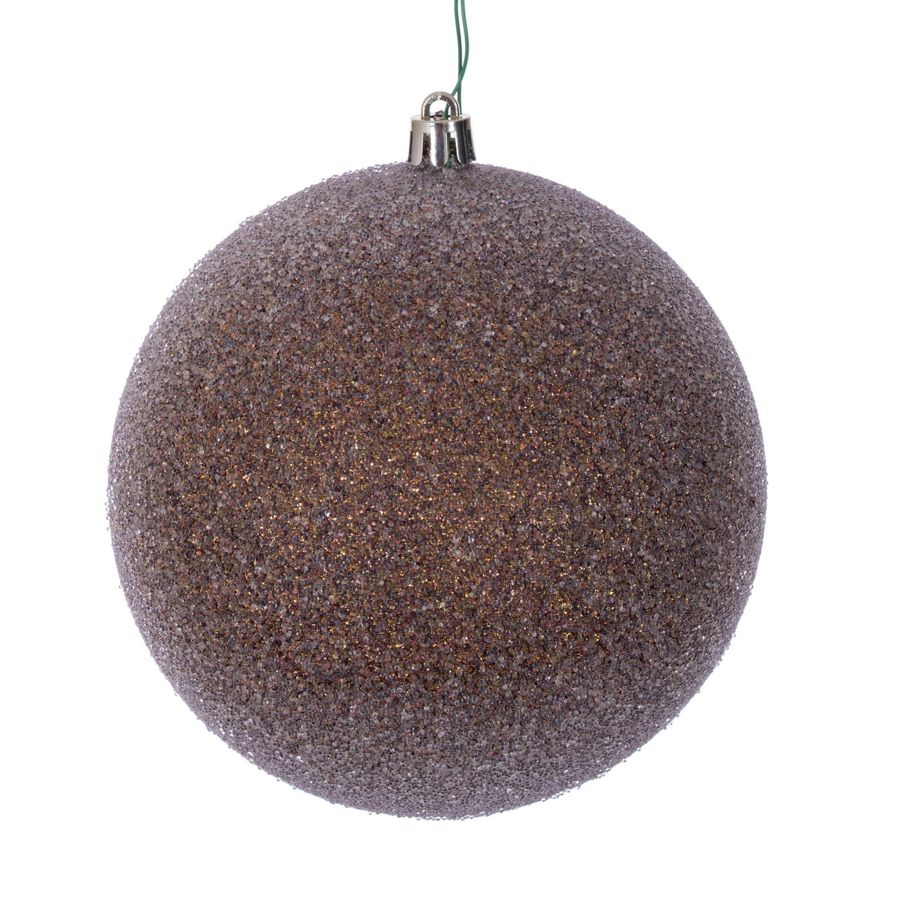 8" Mocha Iced Ball Ornament