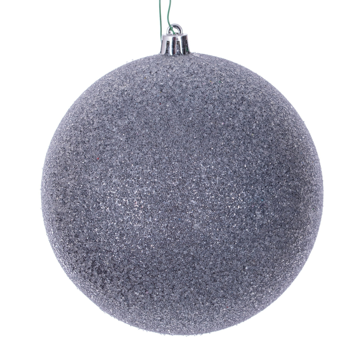 6" Pewter Iced Ball Ornament