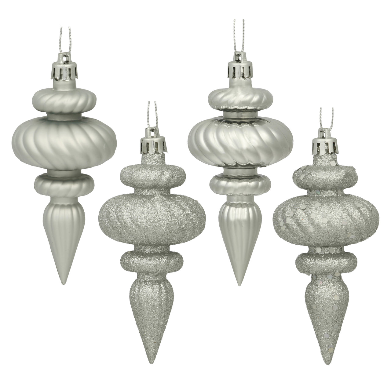 4" Silver Finial 4 Finish Asst