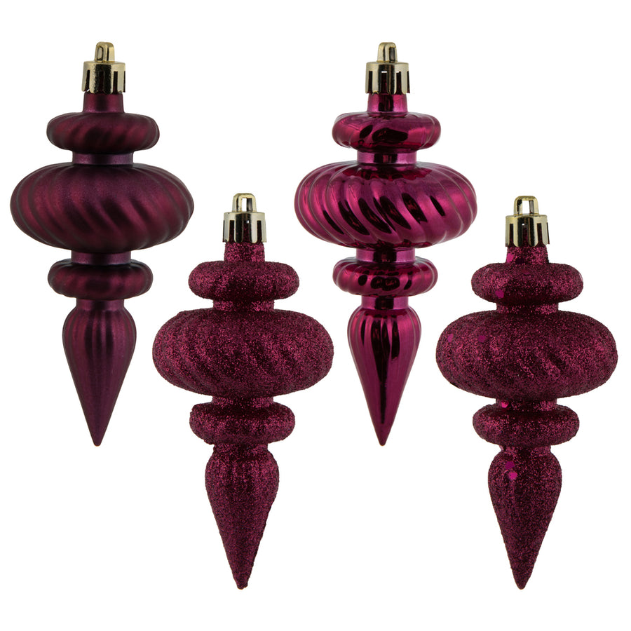4" Berry Red Finial 4 Finish Asst
