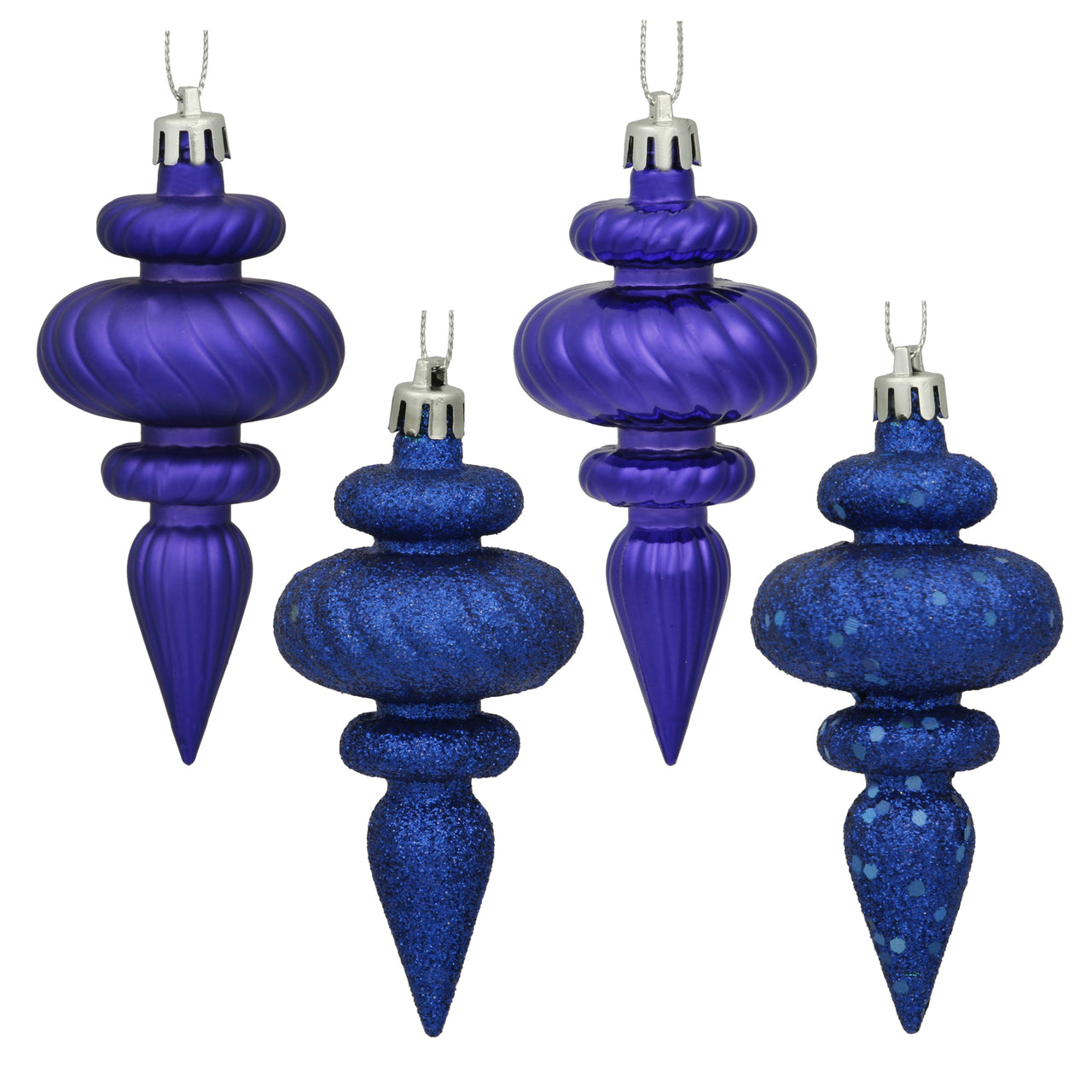 4" Cobalt Blue Finial 4 Finish Asst