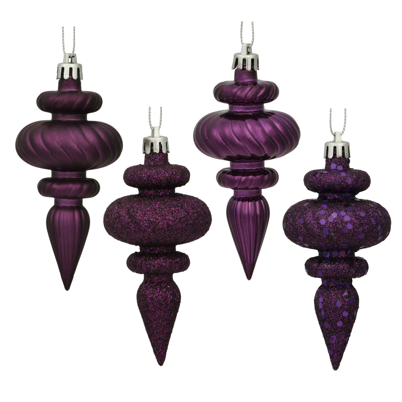 4" Plum Finial 4 Finish Asst