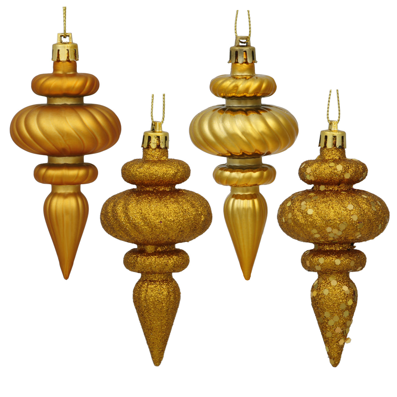 4" Ant. Gold Finial 4 Finish Asst