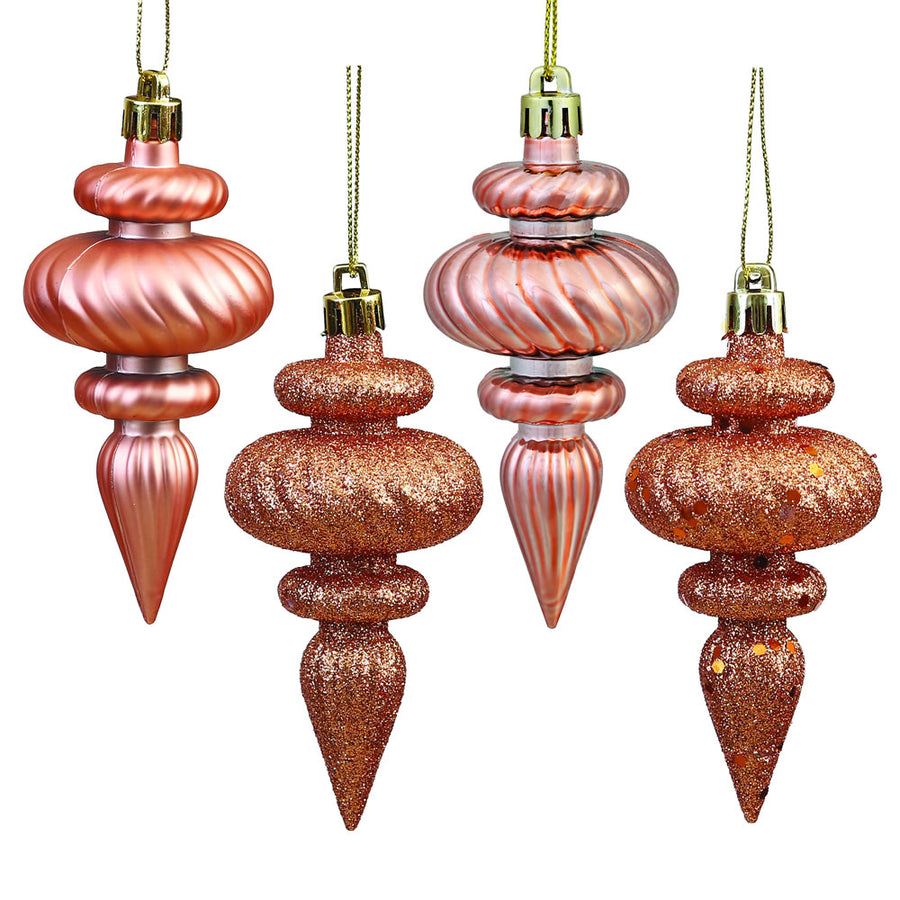 4" Rose Gold Finial 4 Finish Asst