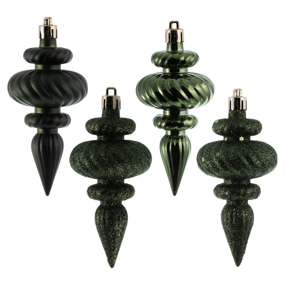 4" Moss Green Finial 4 Finish Asst