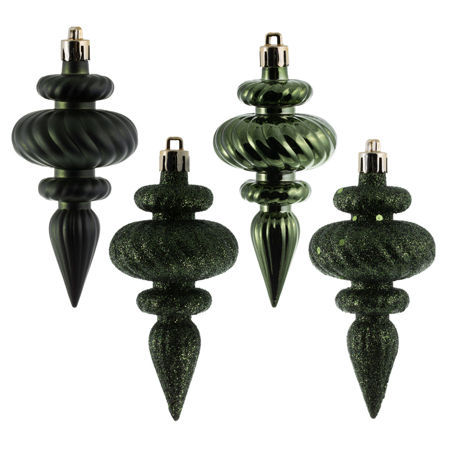 4" Moss Green Finial 4 Finish Asst