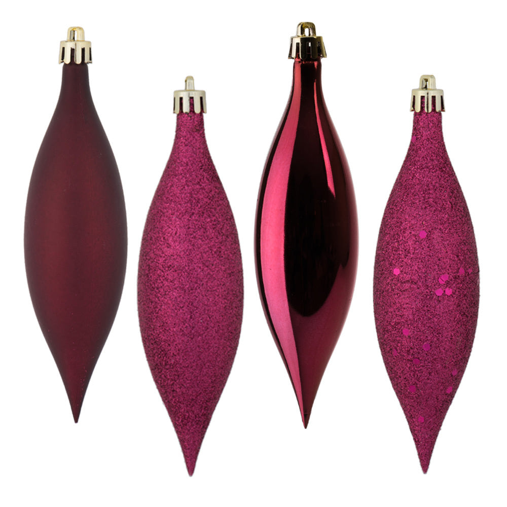 5.5" Berry Red Drop 4 Finish Asst