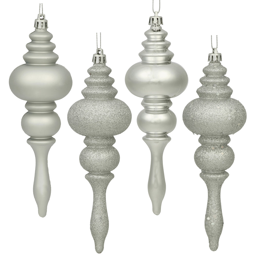 7" Silver Finial 4 Finish Asst