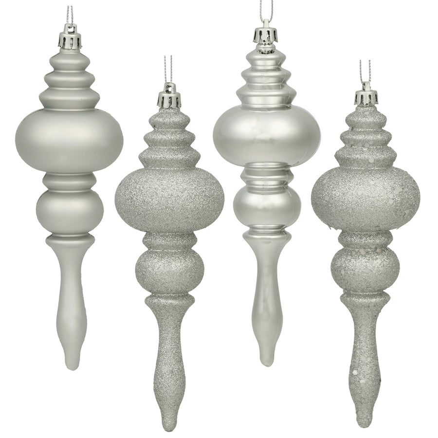 7" Silver Finial 4 Finish Asst