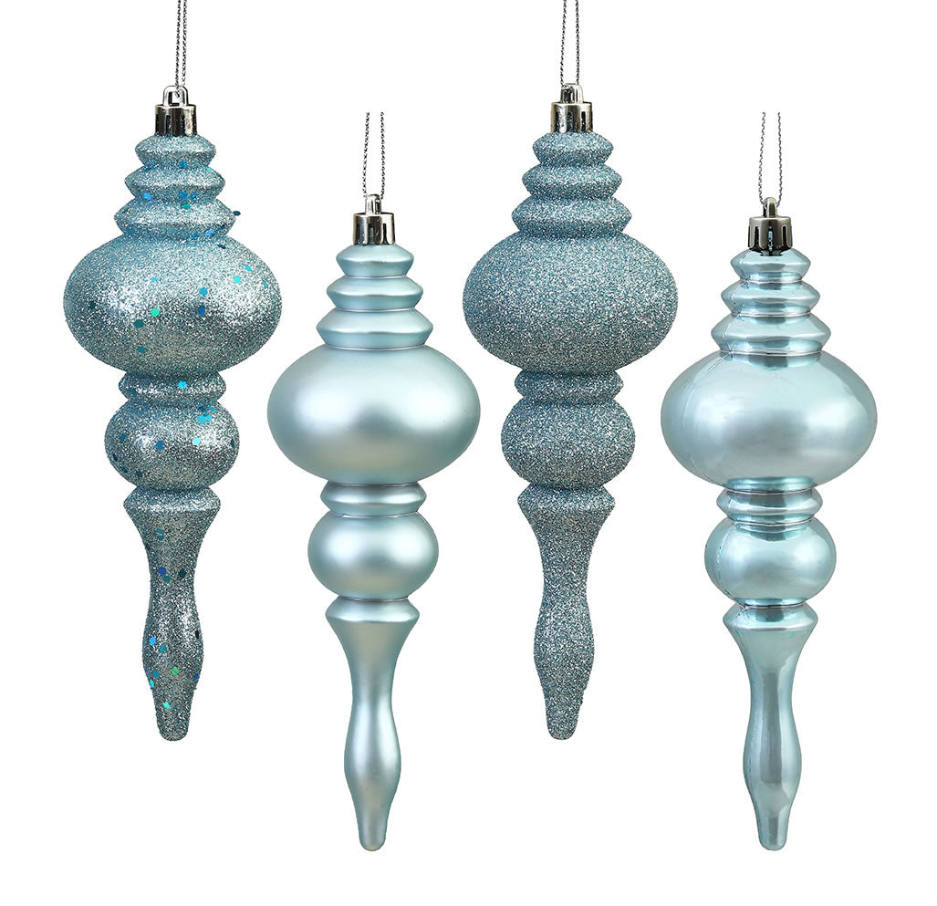 7" Baby Blue Finial 4 Finish Asst