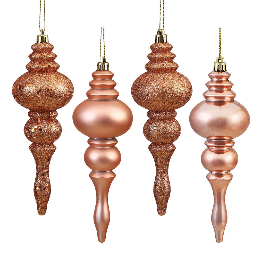 7" Rose Gold Finial 4 Finish Asst