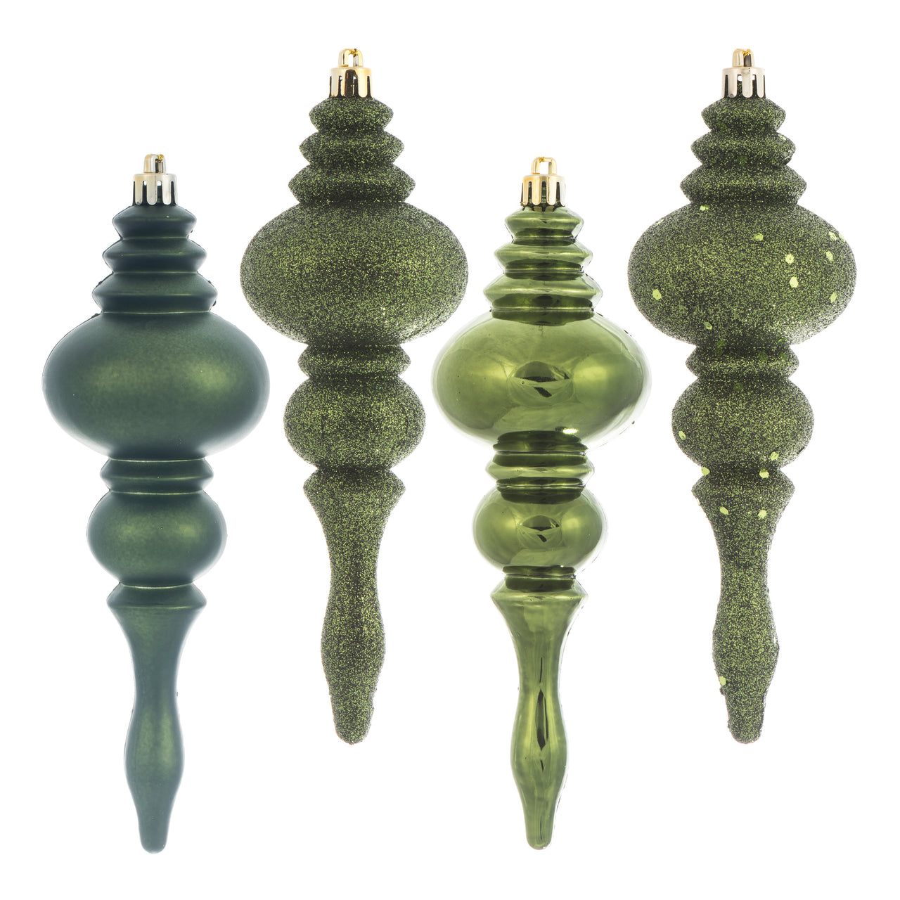 7" Moss Green Finial 4 Finish Asst
