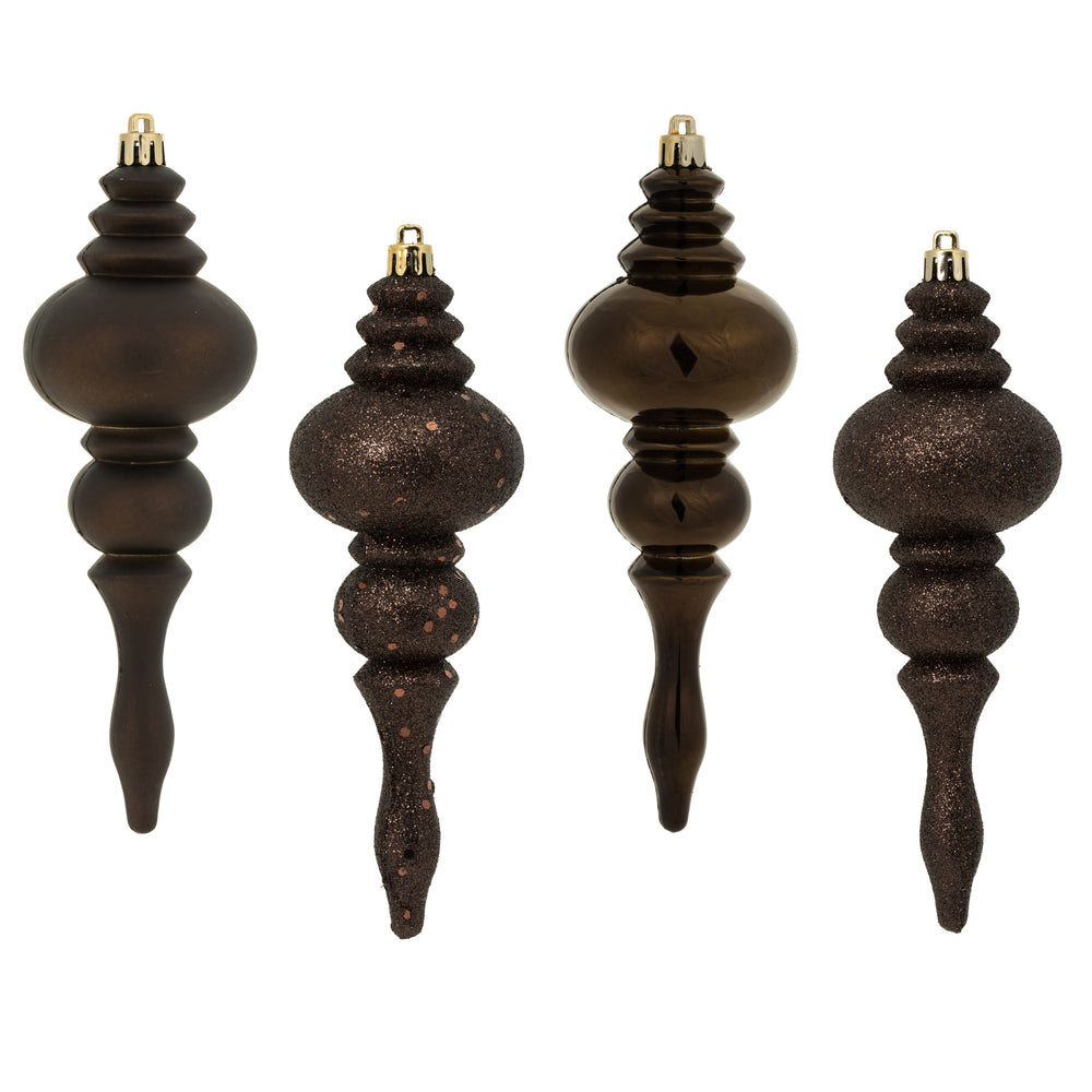 7" Chocolate Finial 4 Finish Asst