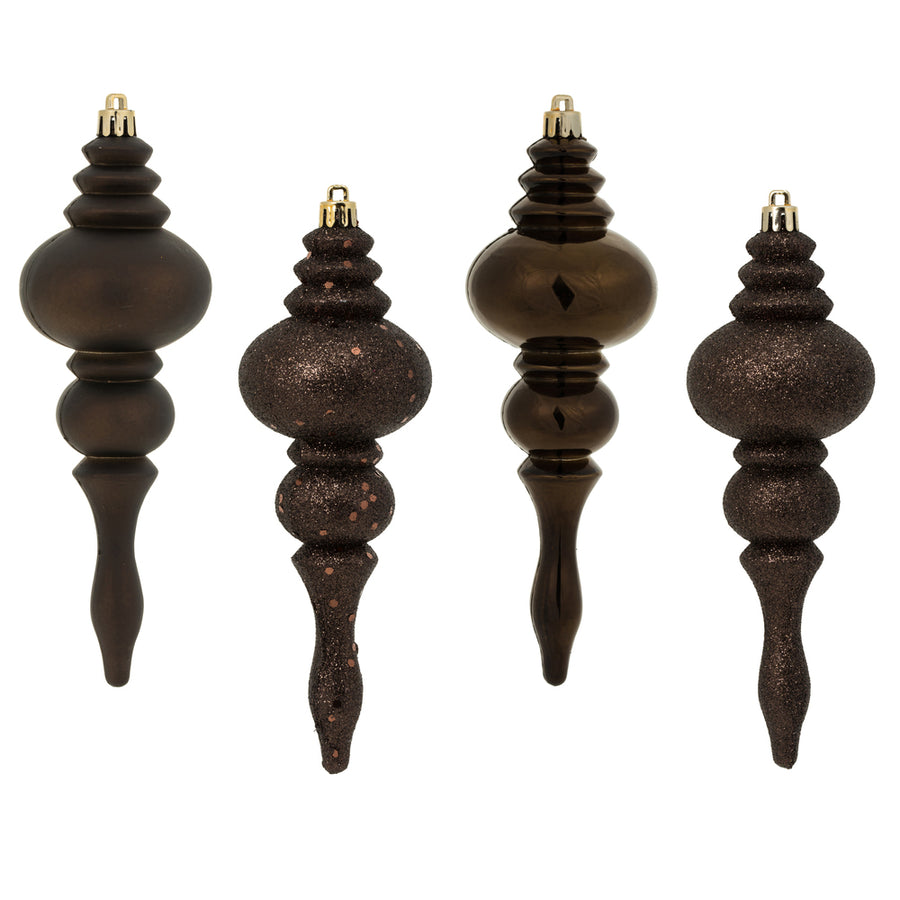 7" Chocolate Finial 4 Finish Asst