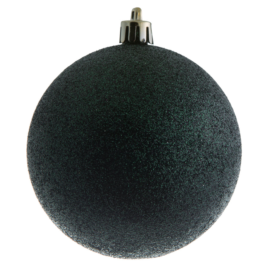 3" Midnt Grn Glitter Ball Drilled