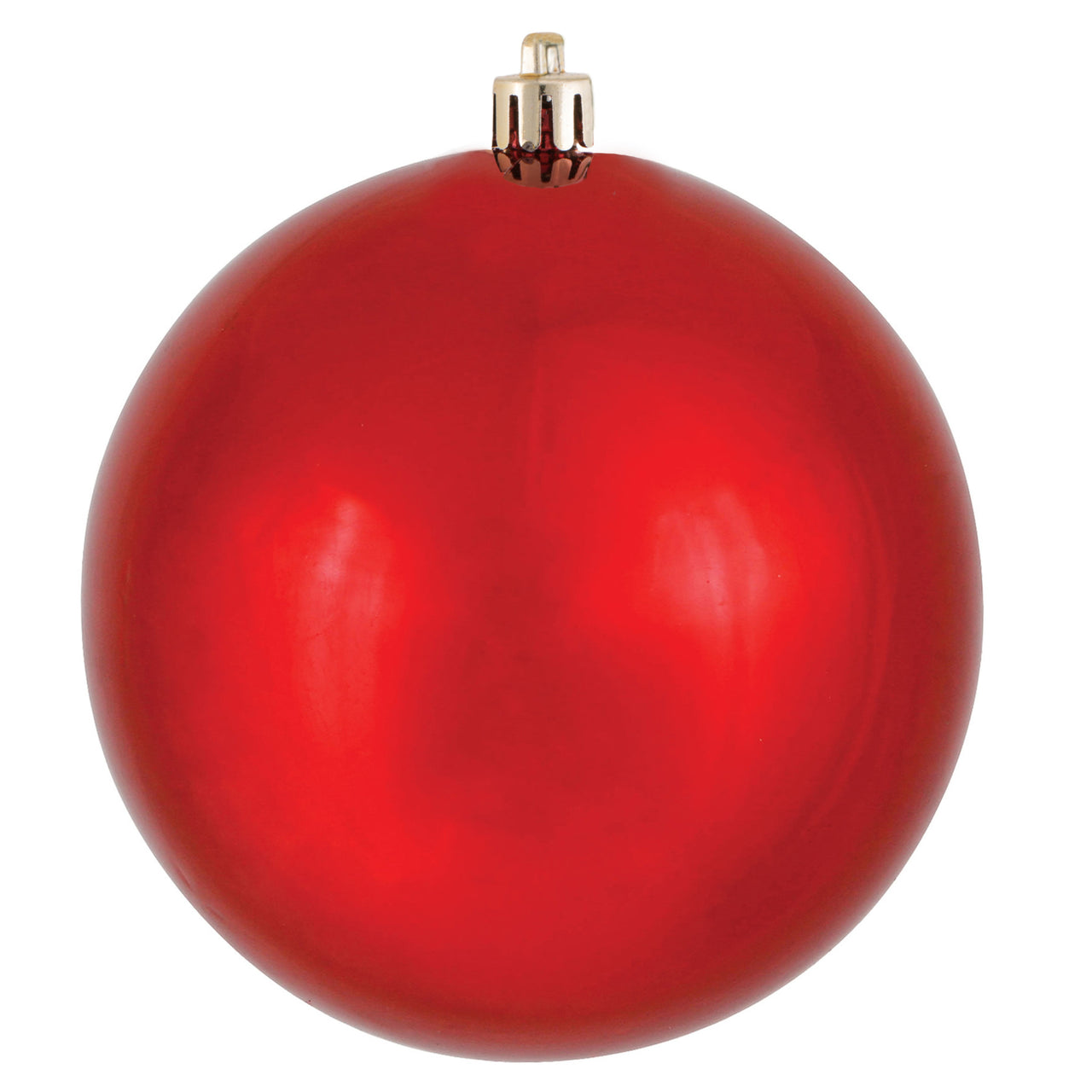 4" Red Shiny Ball UV Drilled