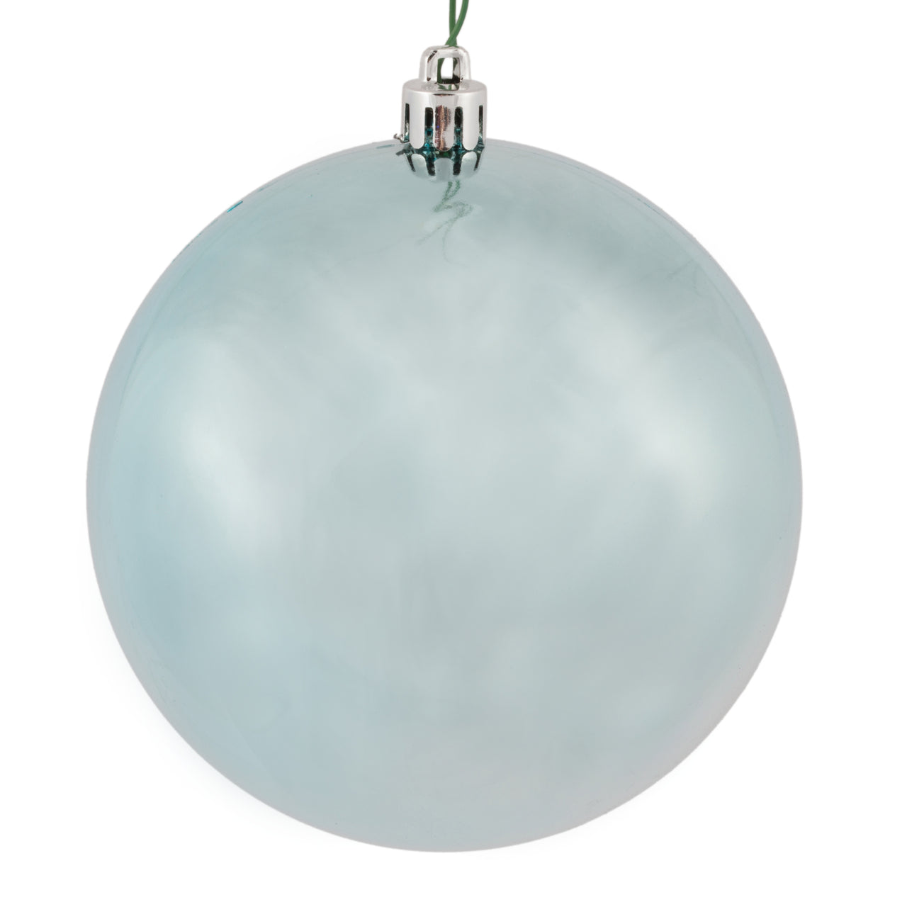 4" Baby Blue Shiny Ball UV Drilled