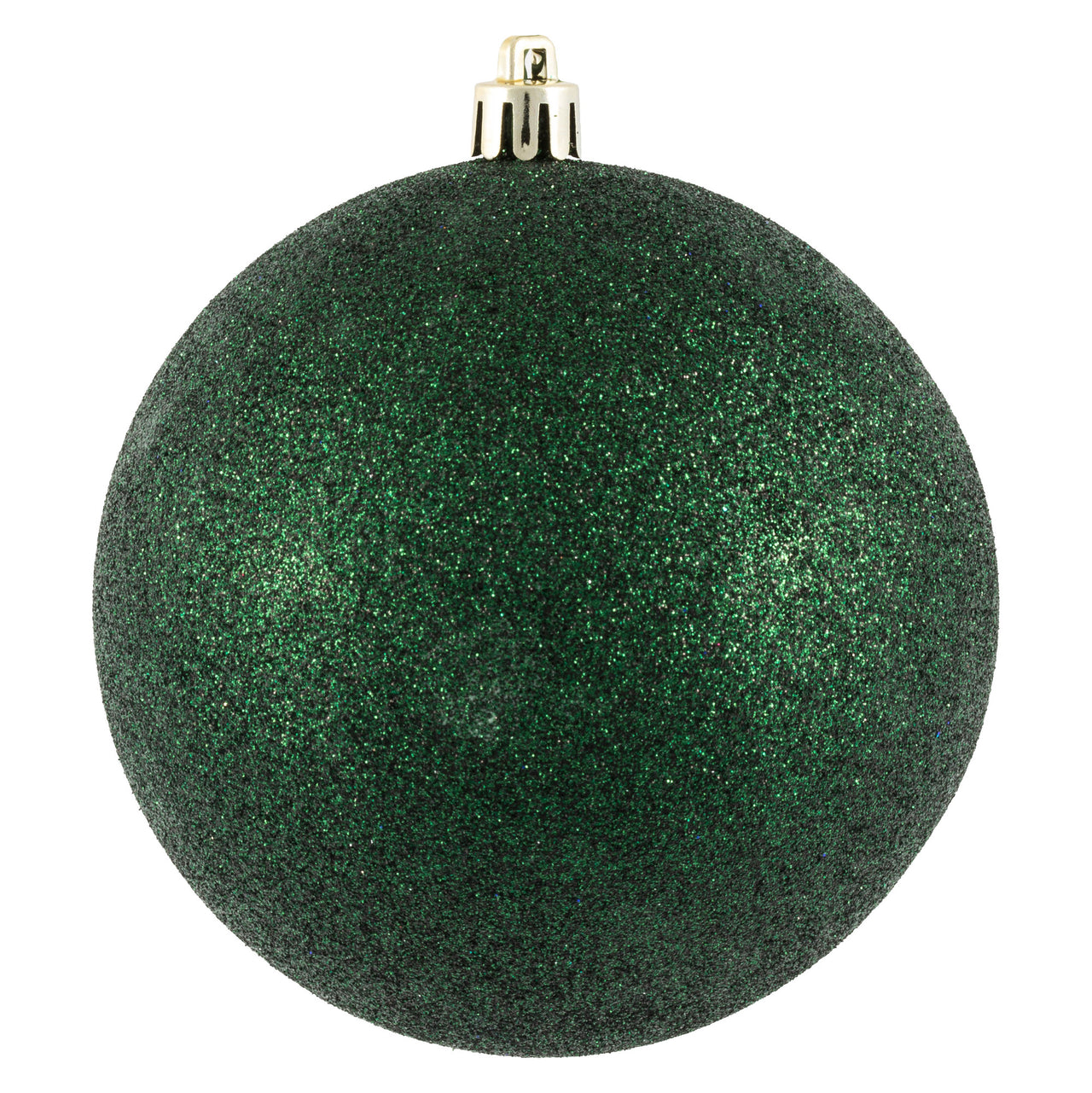 4" Midnt Green Glitter Ball Drilled