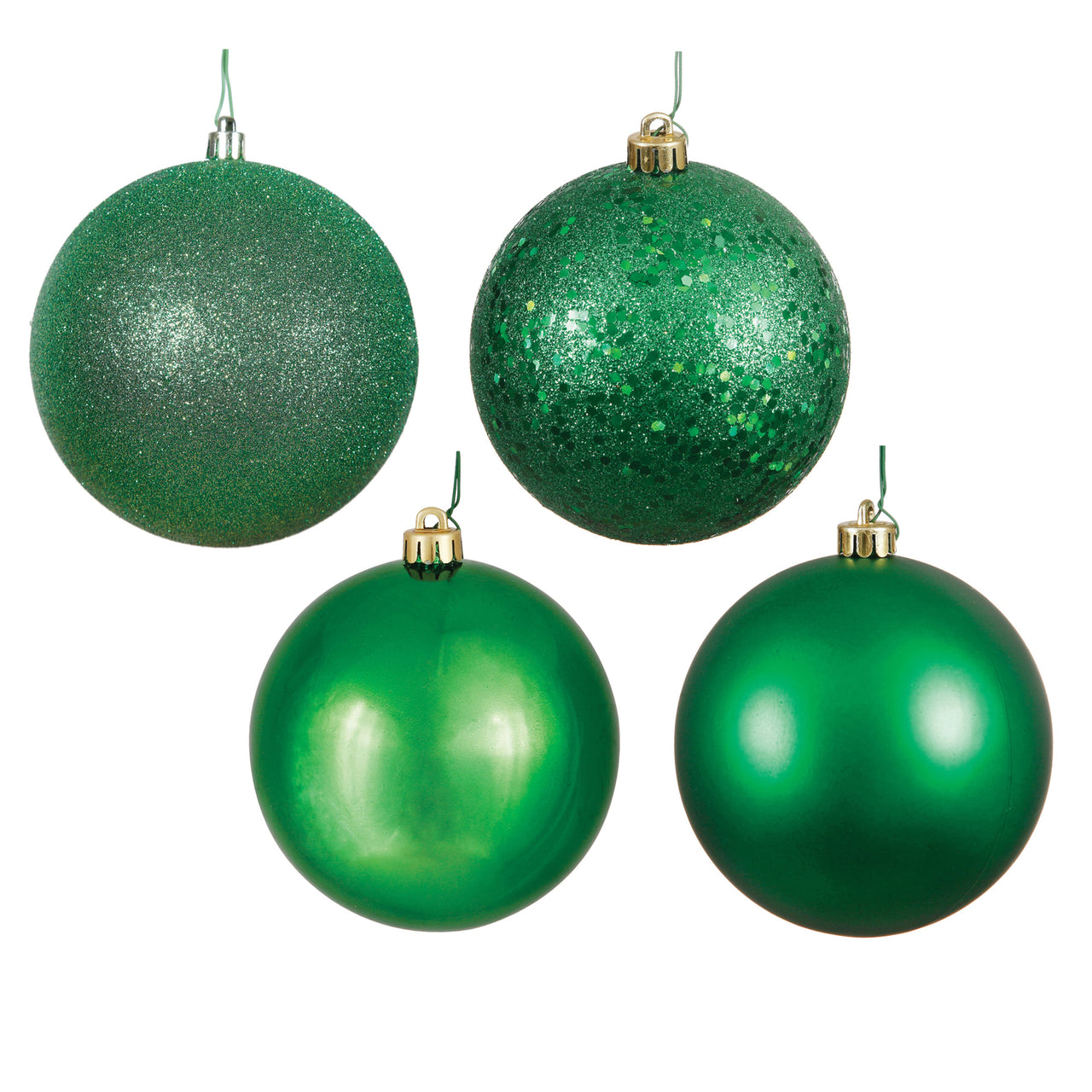 10" Green 4 Fin Ball Asst Drilled