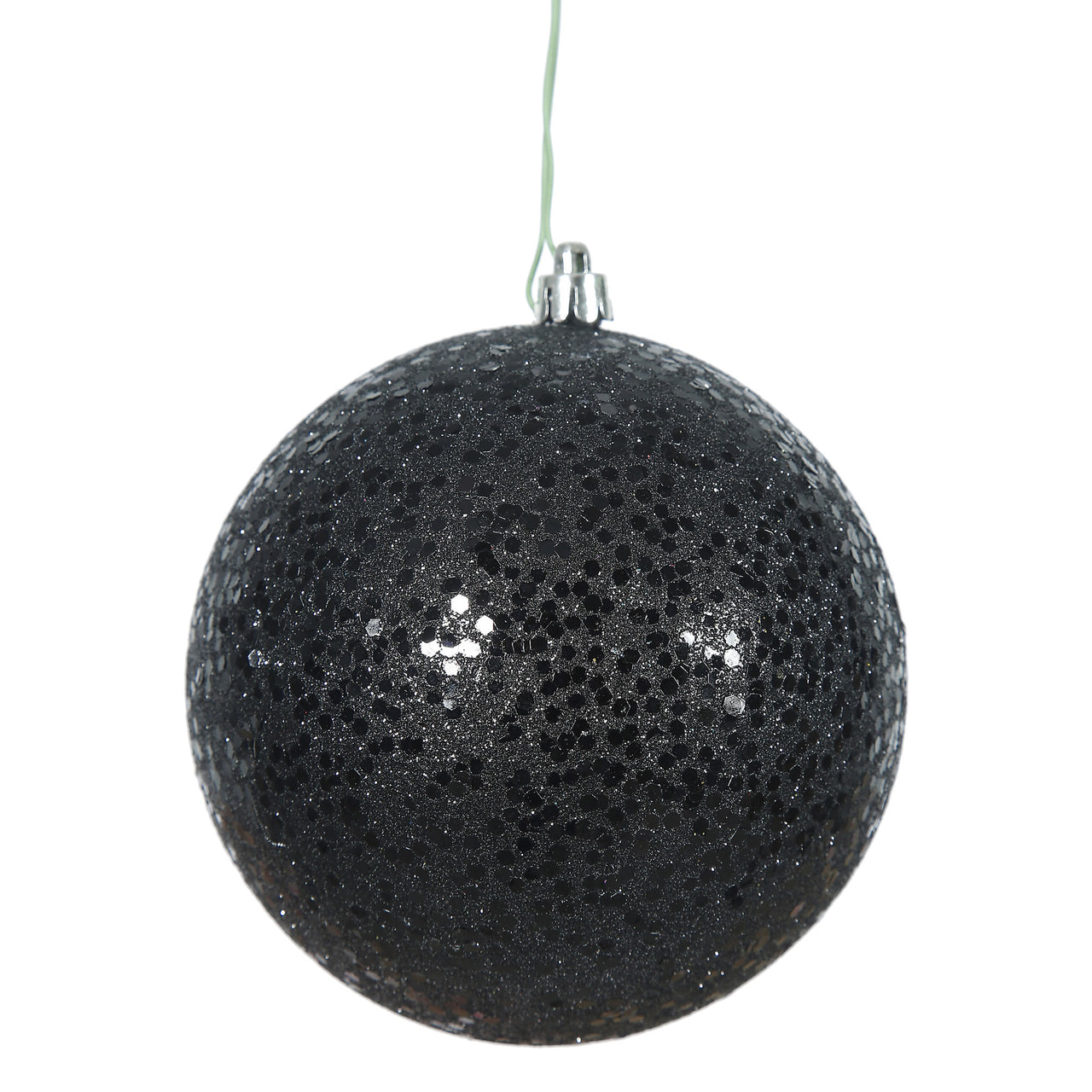 4.75" Black Sequin Ball Drilled