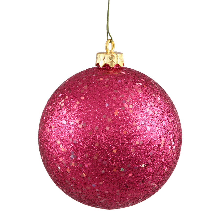 6" Wine Sequin Ball Drilled