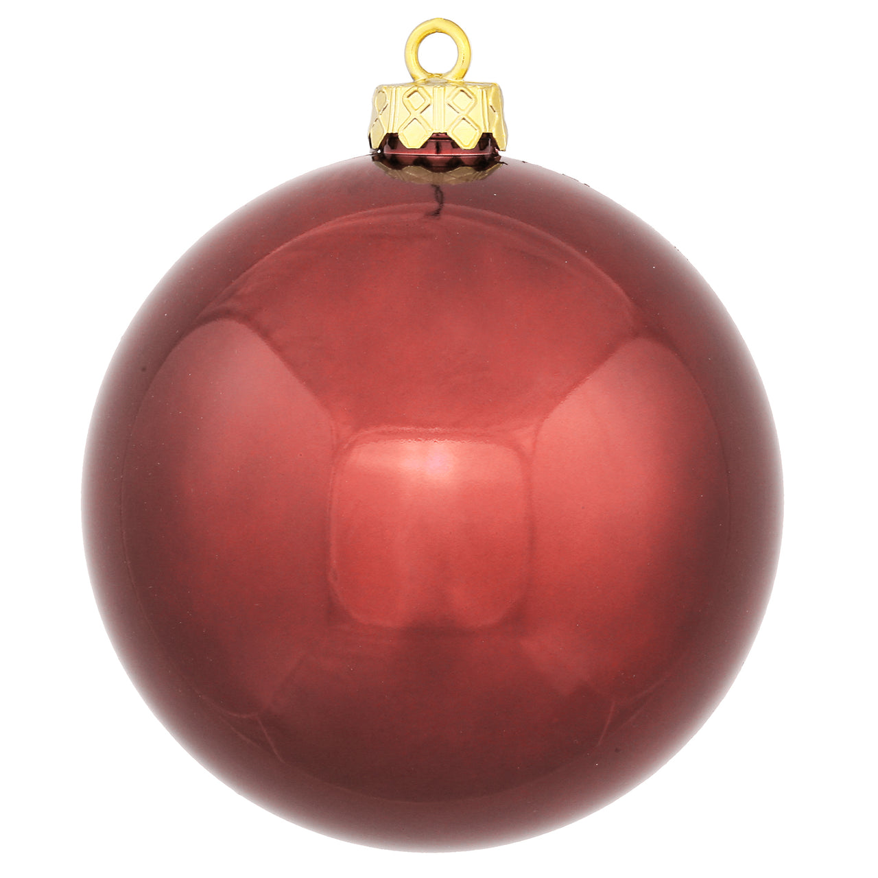 10" Wine Shiny Ball UV Drilled Cap