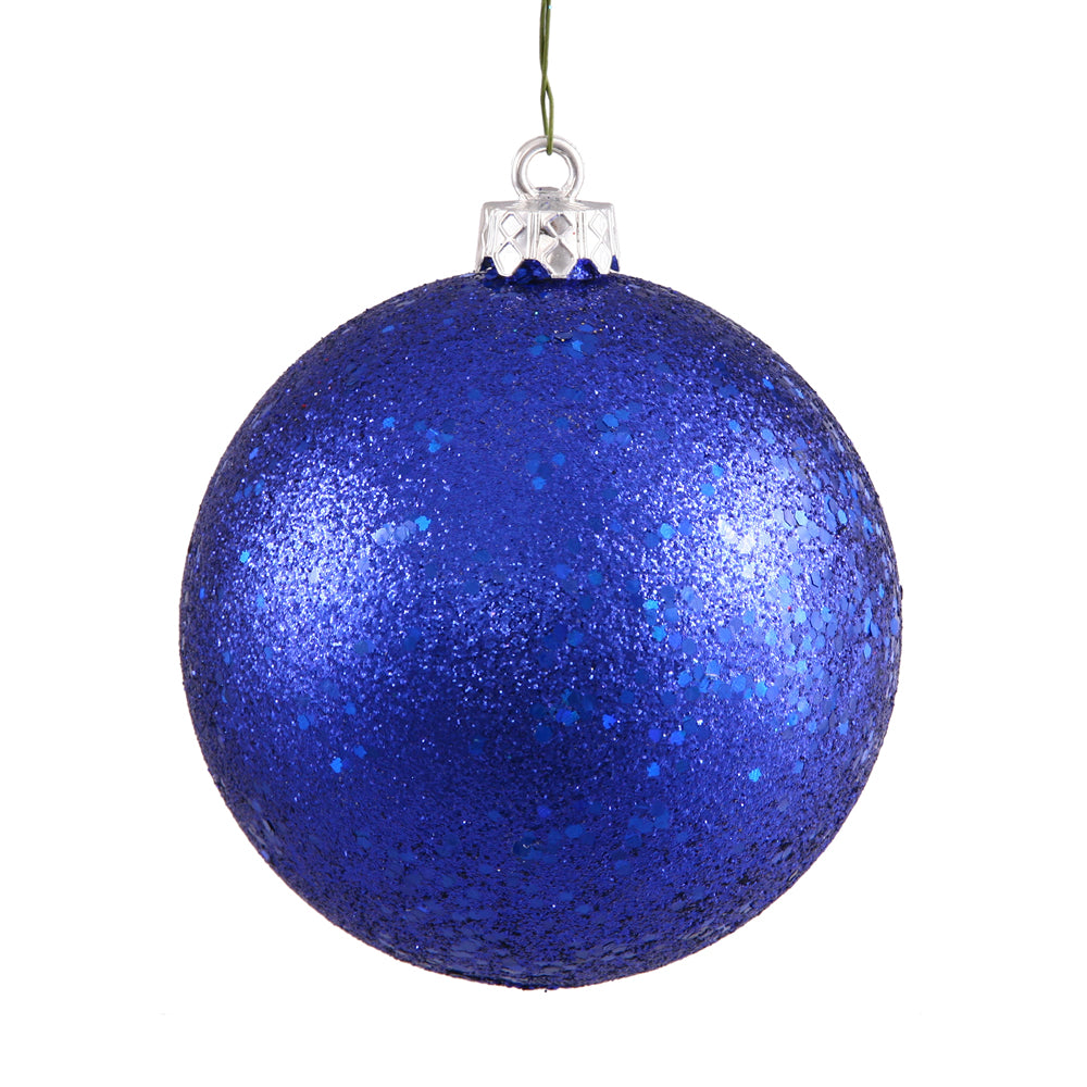 10" Cobalt Blue Sequin Ball Drilled