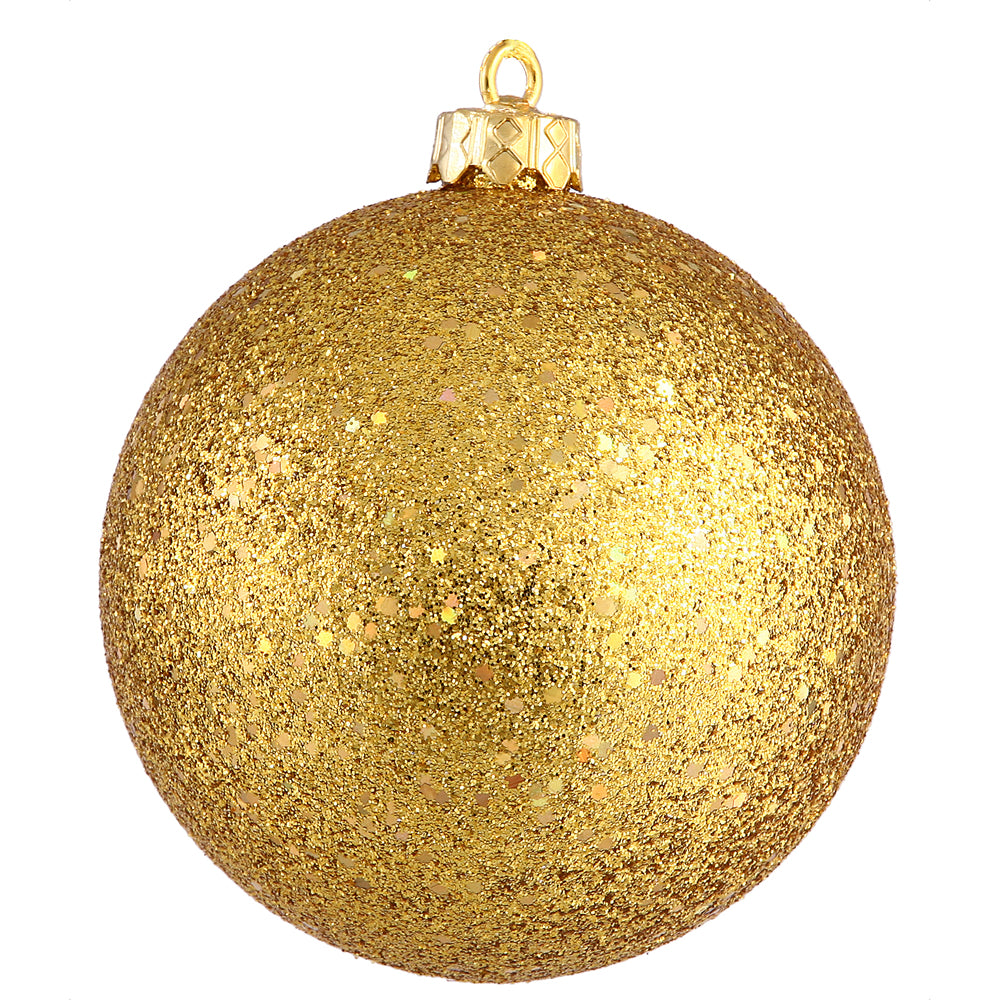 12" Ant. Gold Sequin Ball Drilled