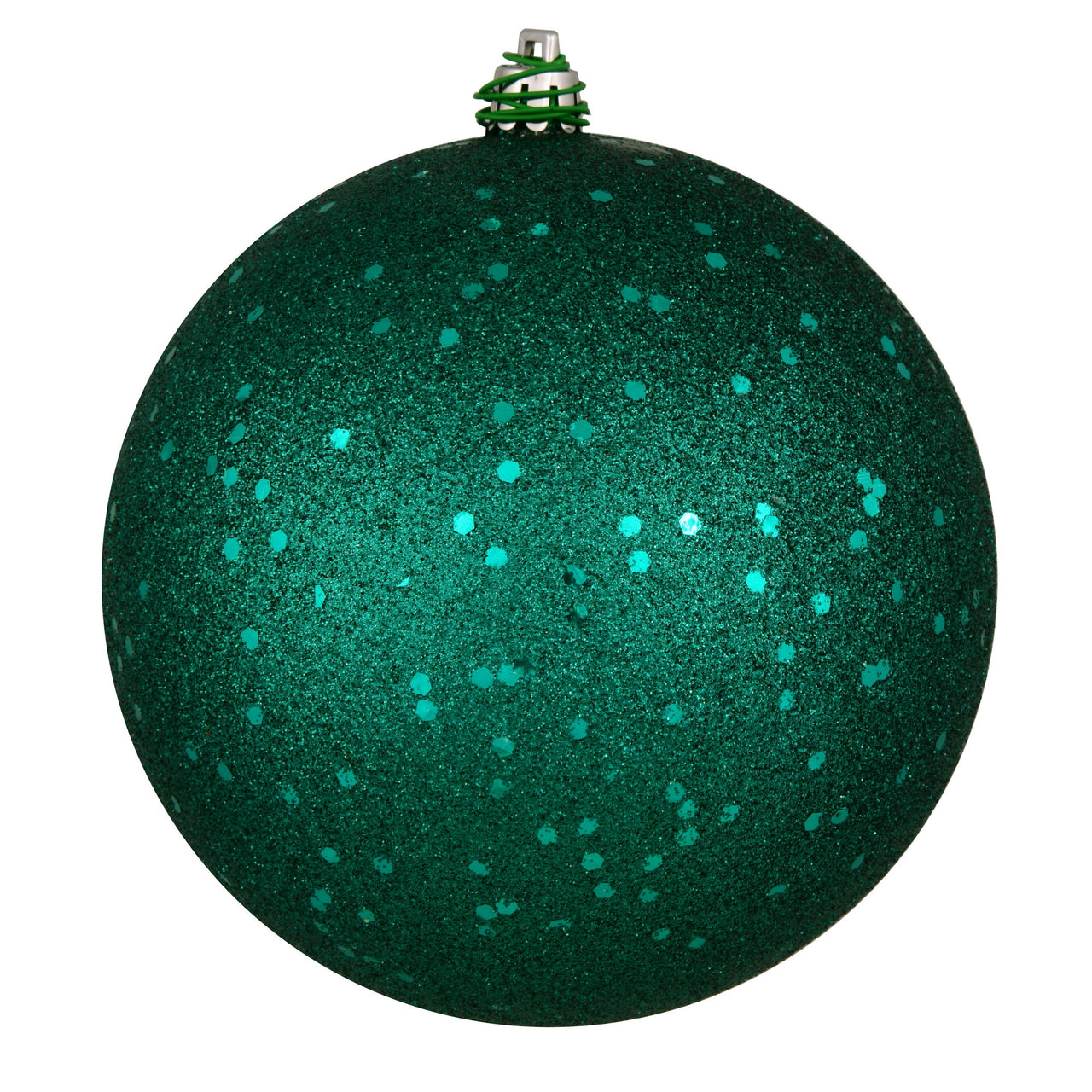 8" Dark Teal Sequin Ball Drilled