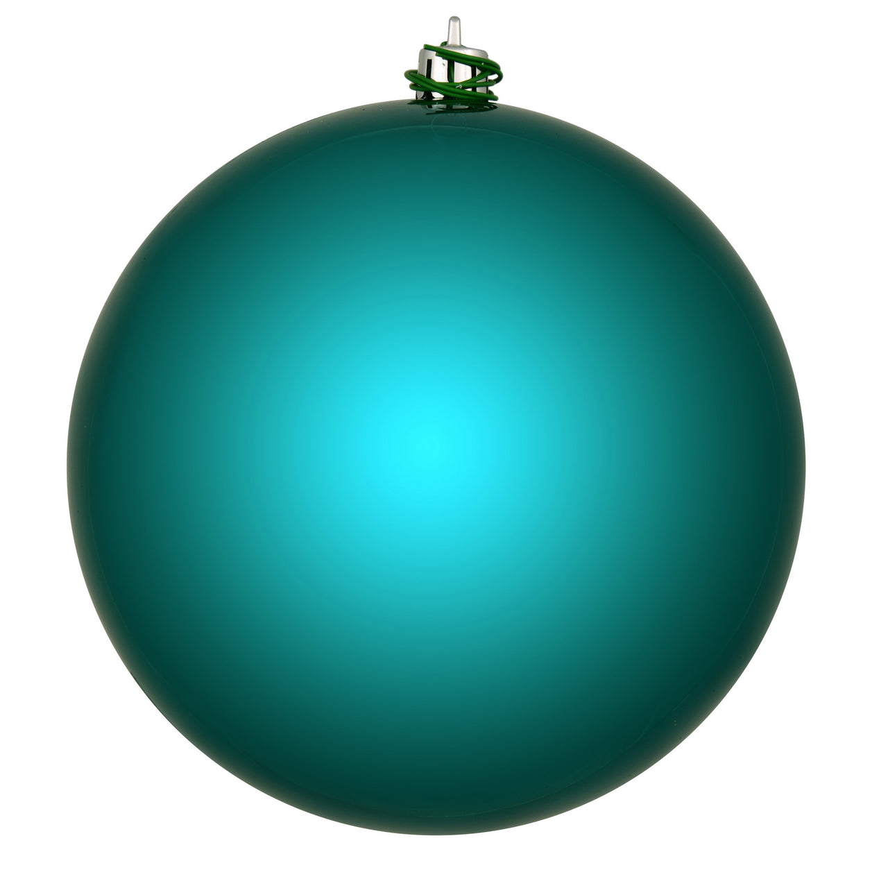 12" Dark Teal Shiny Ball UV Drilled