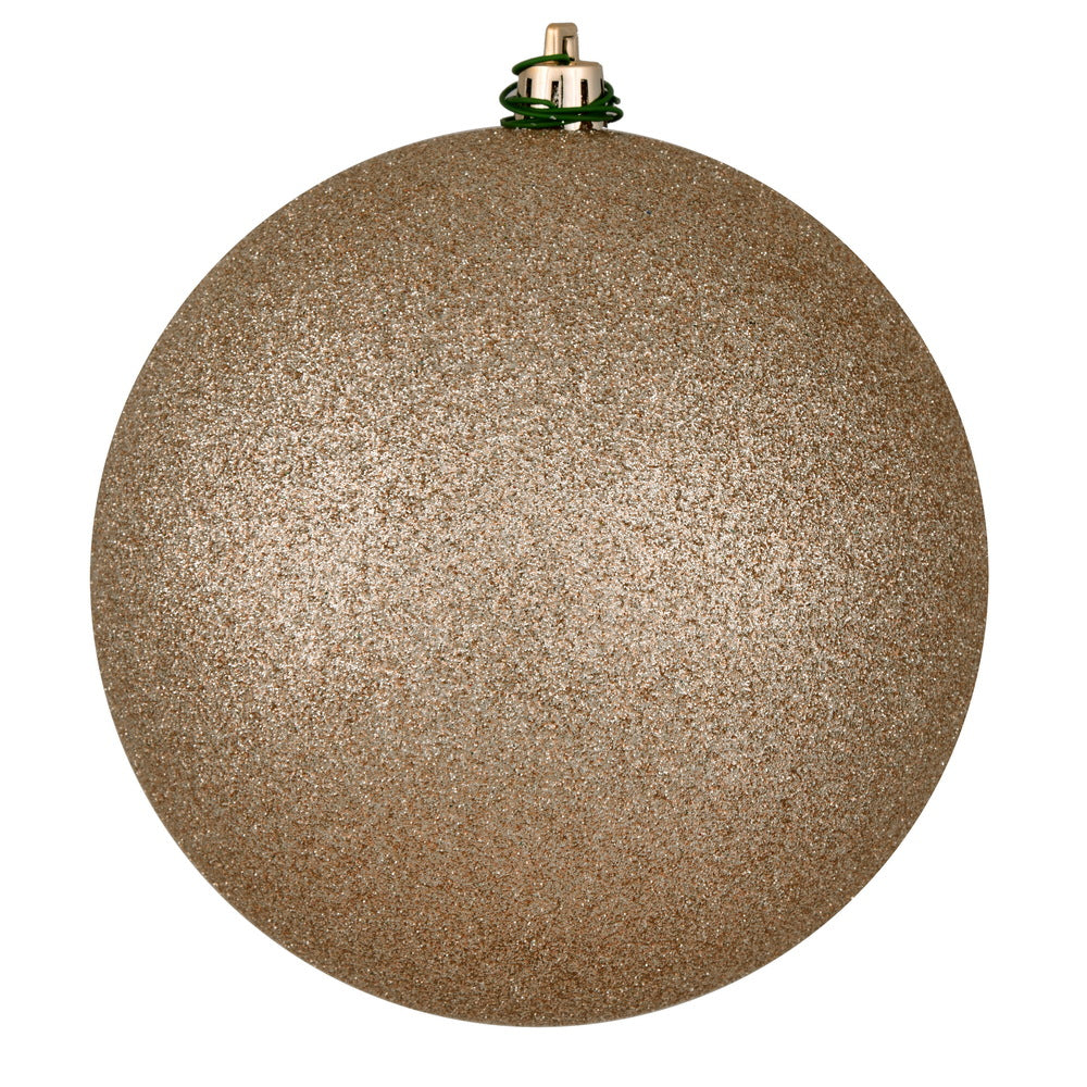 10" Oat Glitter Ball Drilled