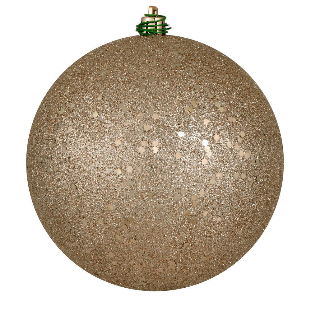 10" Oat Sequin Ball Drilled