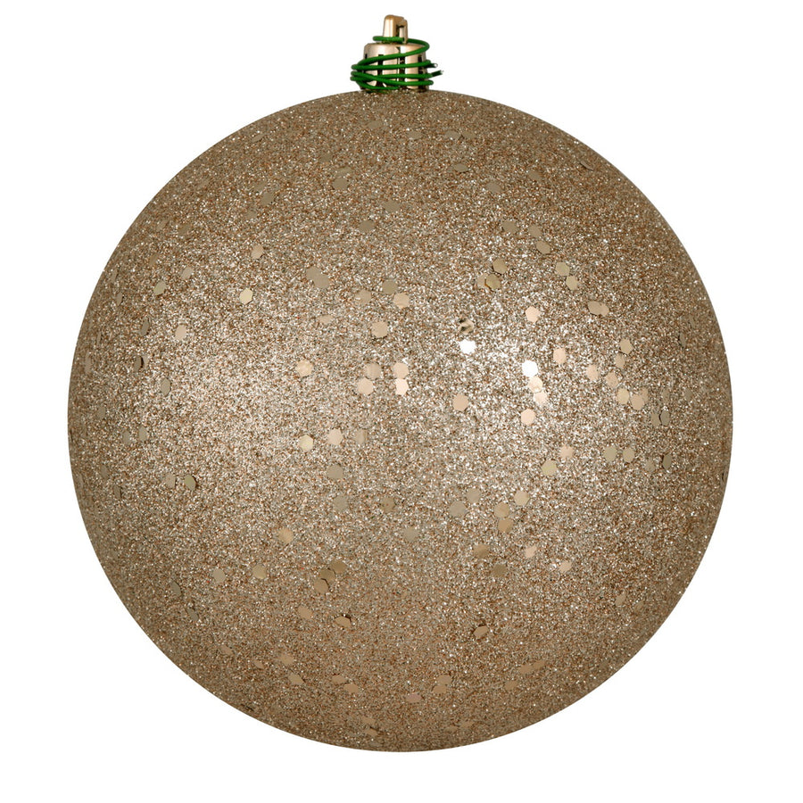 10" Oat Sequin Ball Drilled