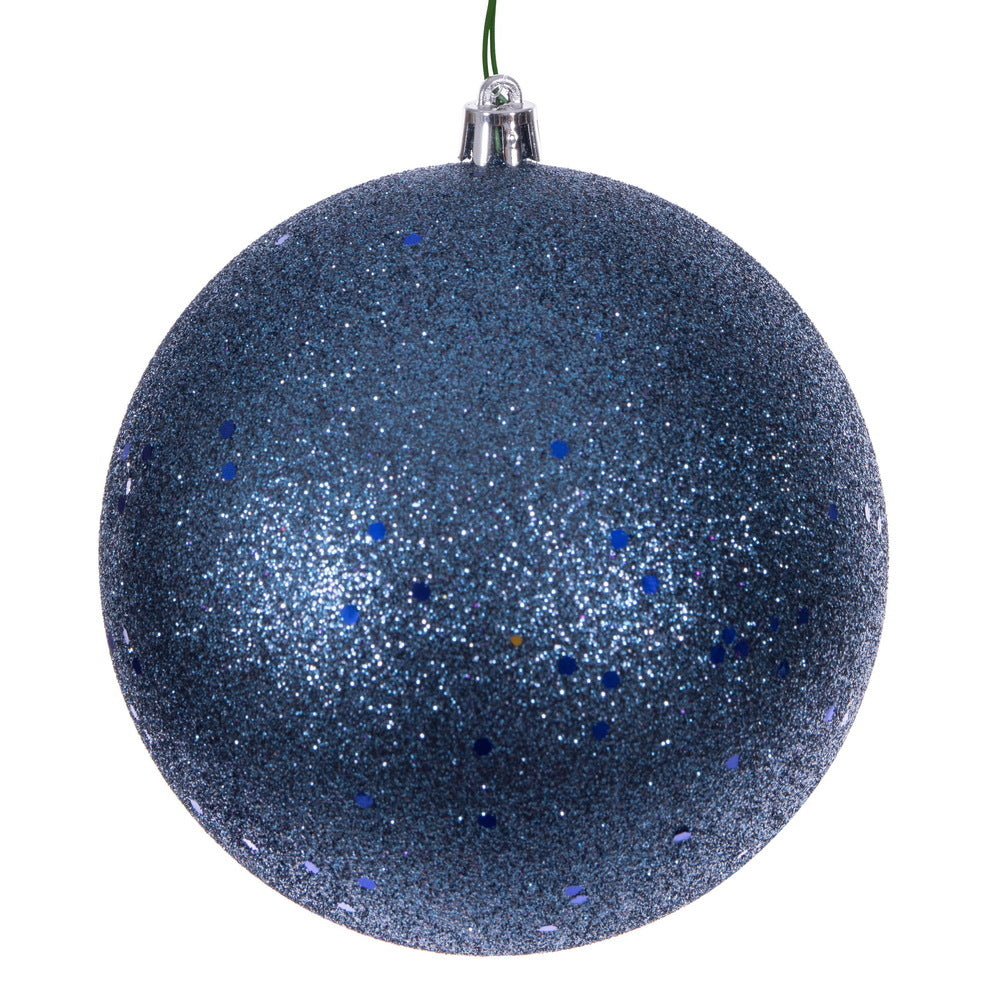 4.75" Denim Blue Sequin Ball Drilled