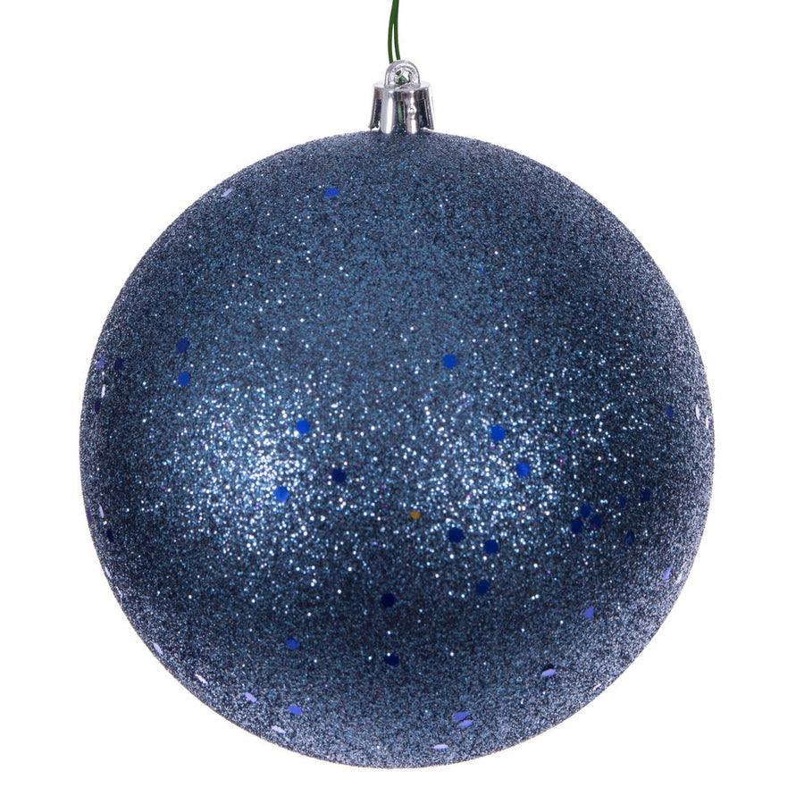 4.75" Denim Blue Sequin Ball Drilled