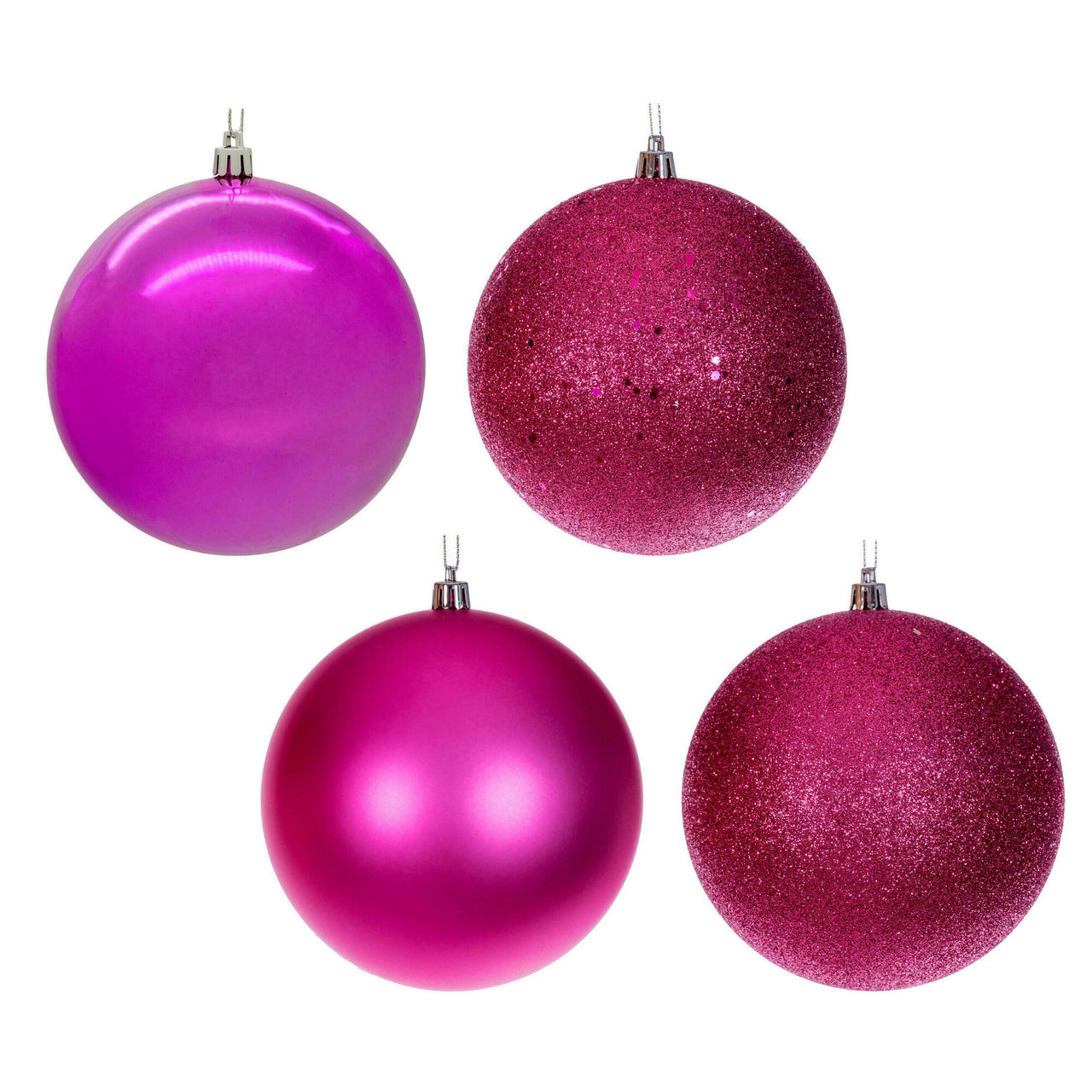 4.75" Hot Pink 4 Finish Ball Asst