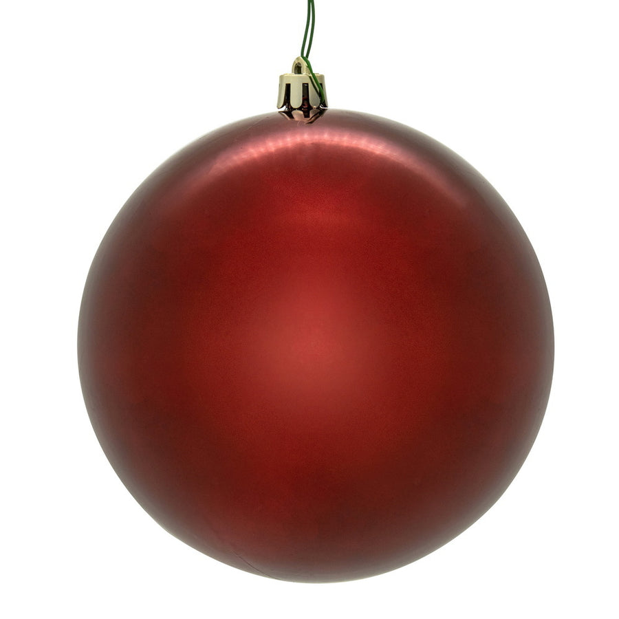 8" Crimson Red Shiny Ball UV Drilled