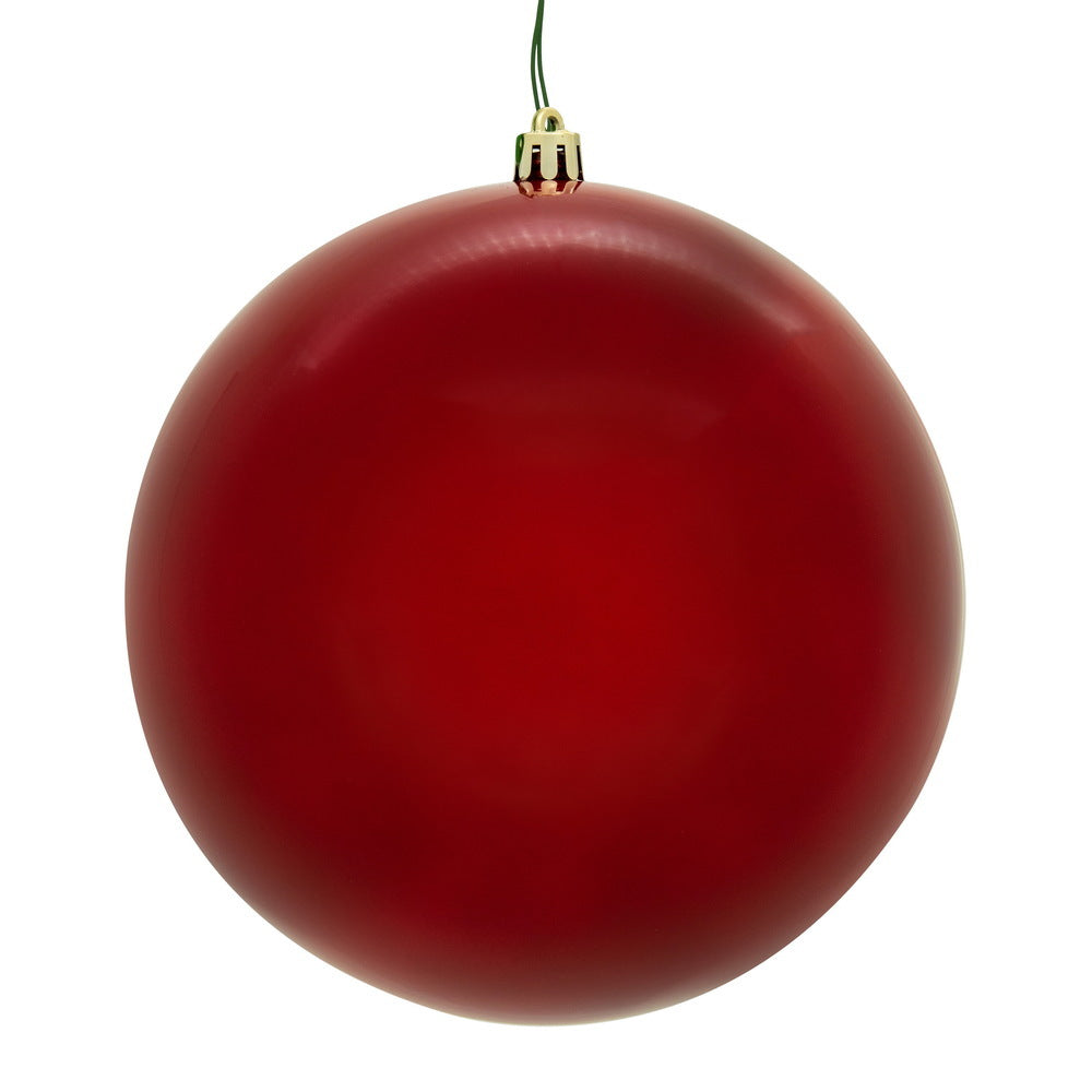 8" Red Pearl Seamless Ball UV Drilled