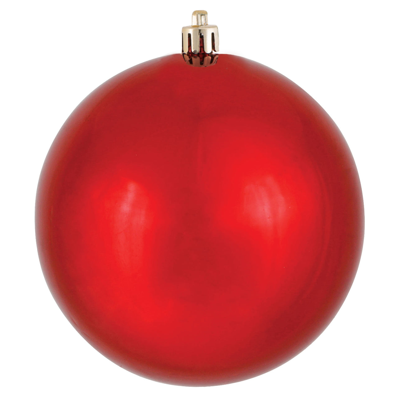 6" Red Shiny Ball UV Drilled