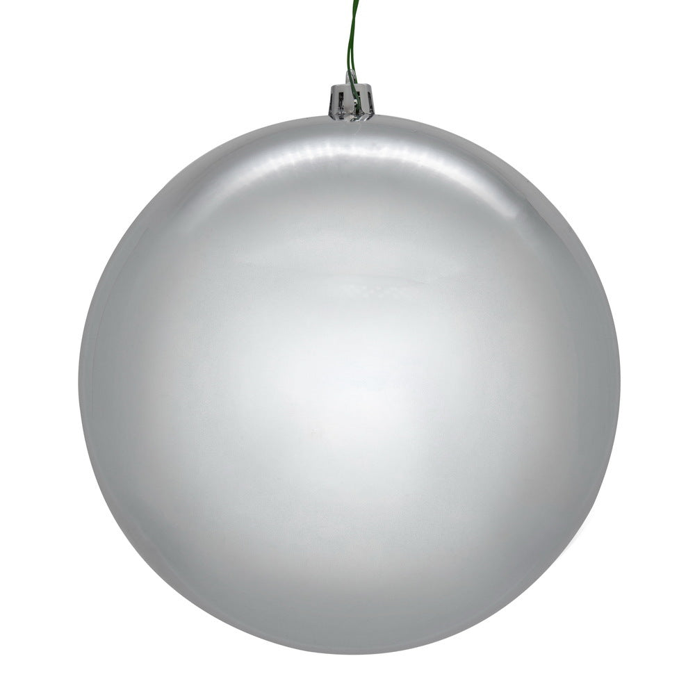 10" Silver Shiny Seamless UV Drilled