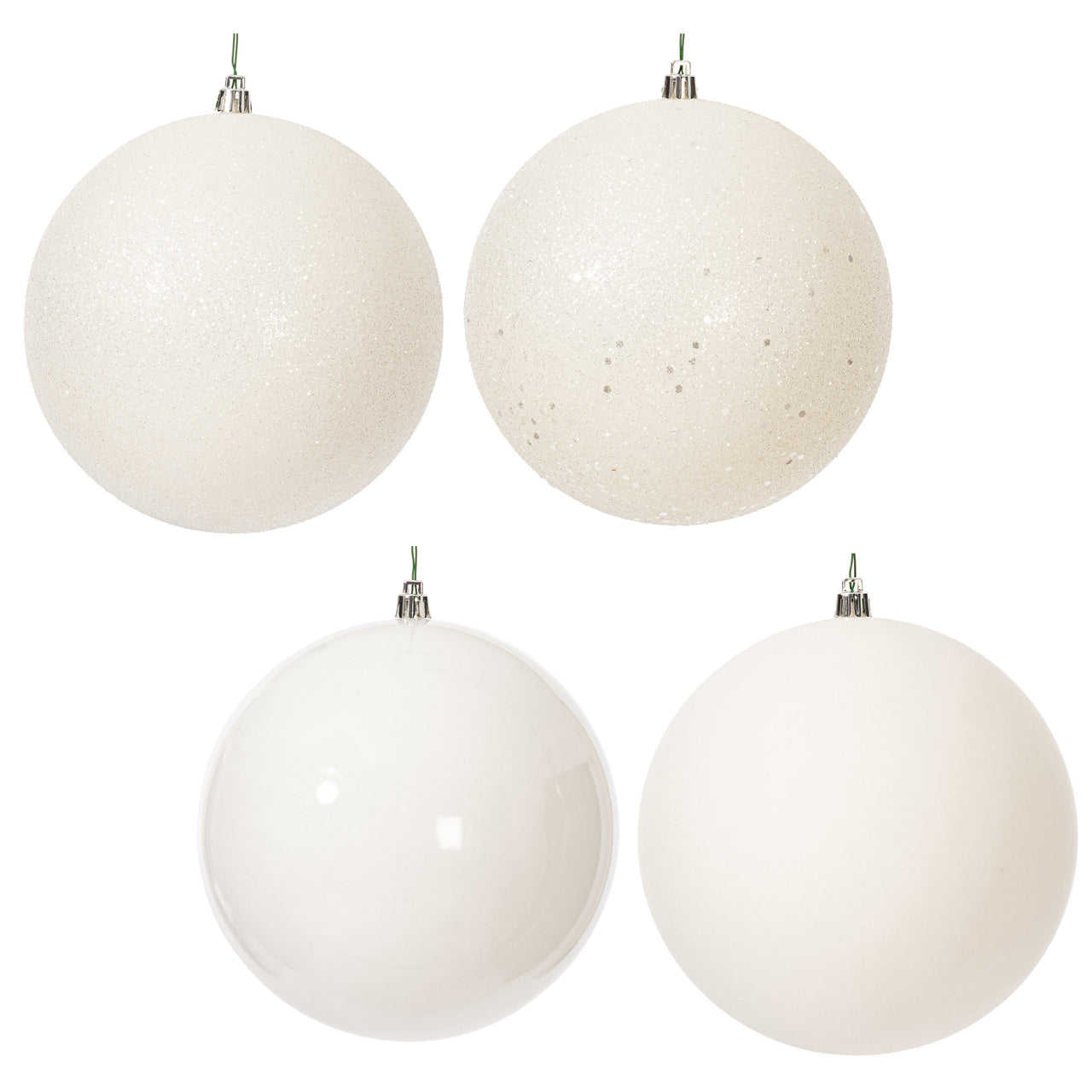 6" White Ball 4 Finish Asst