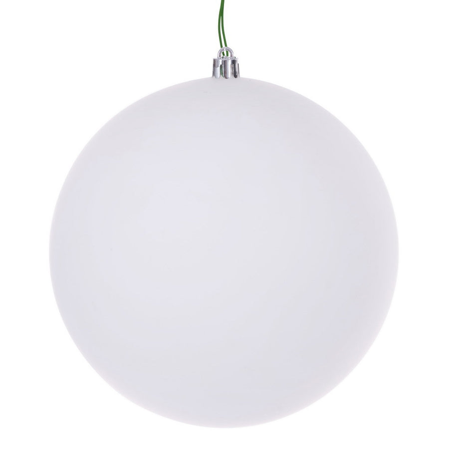 6" White Matte Seamless UV Drilled