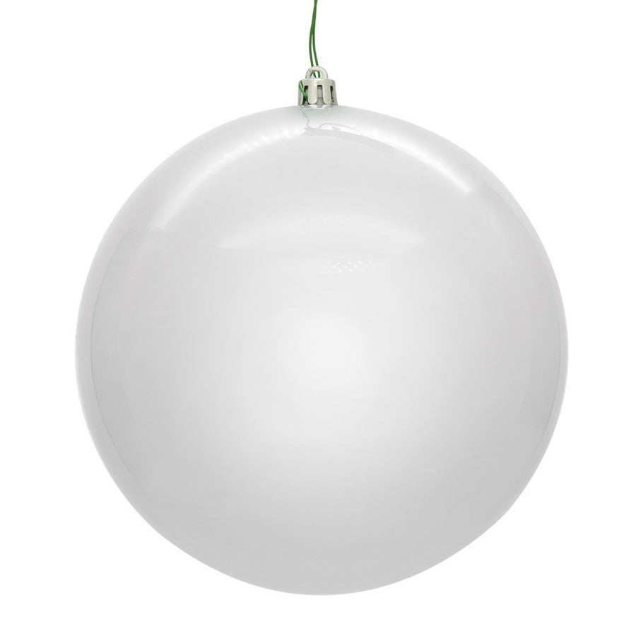 10" White Pearl Seamless Ball UV Drilled