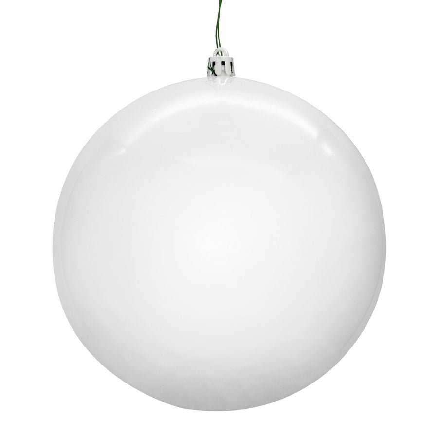 4" White Shiny Seamless UV Drilled