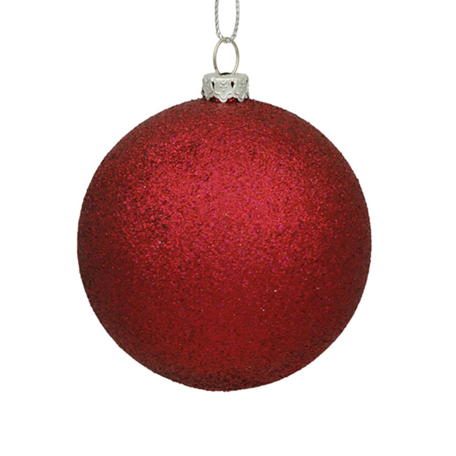 10" Wine Glitter Ball Drilled