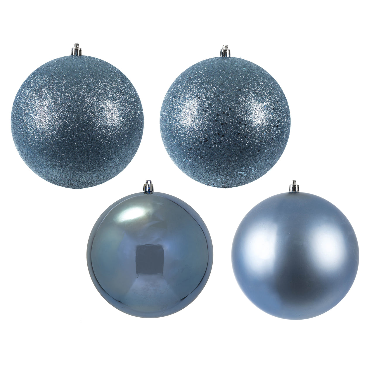 6" Periwinkle 4 Finish Ball Orn