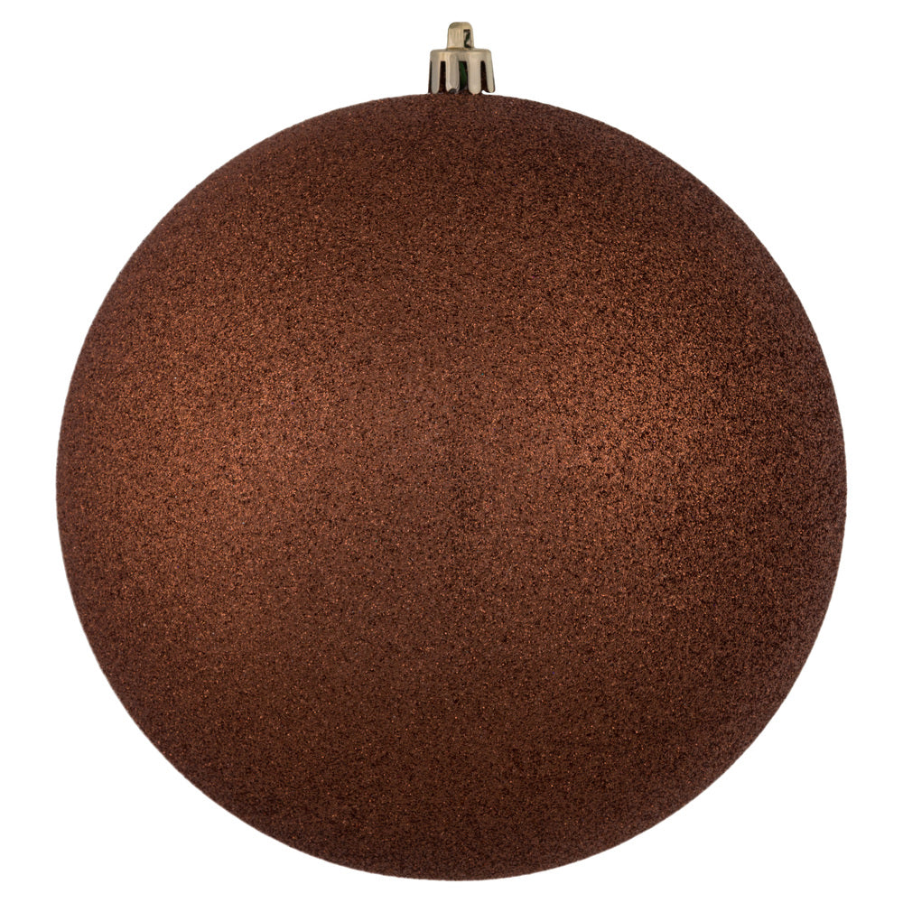 6" Coral Glitter Ball Drilled