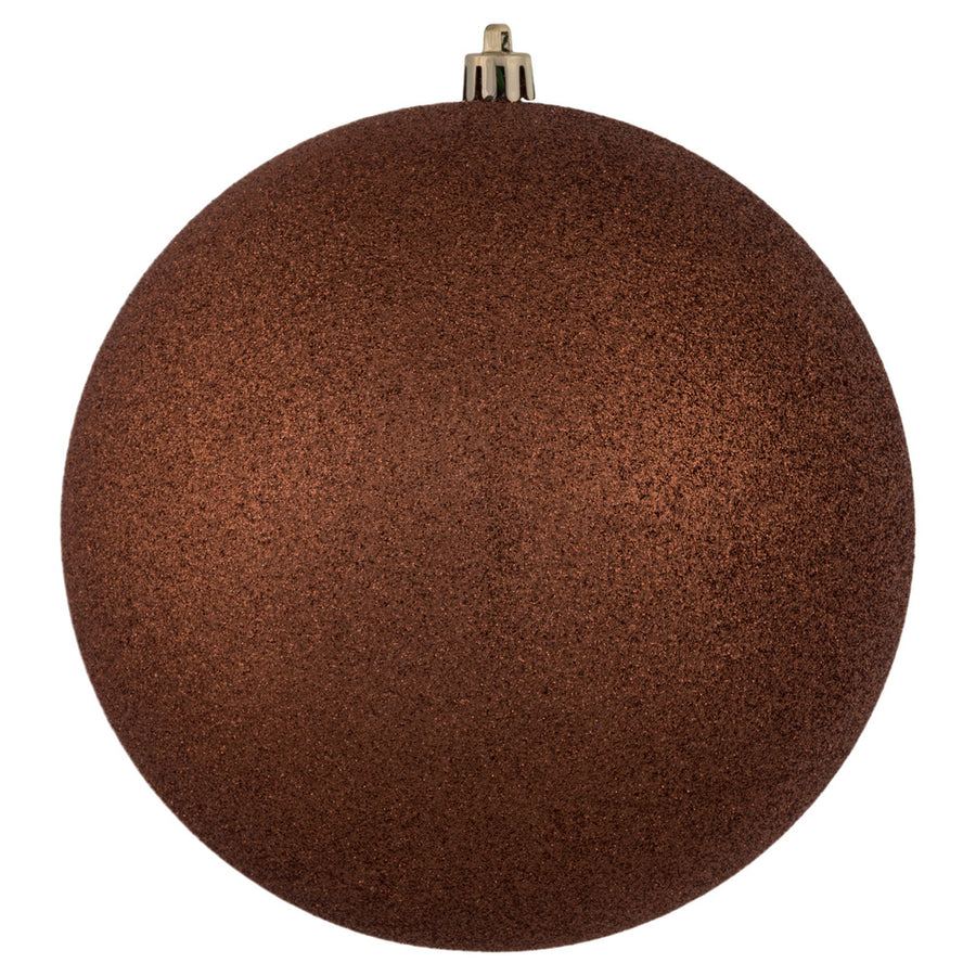 6" Coral Glitter Ball Drilled
